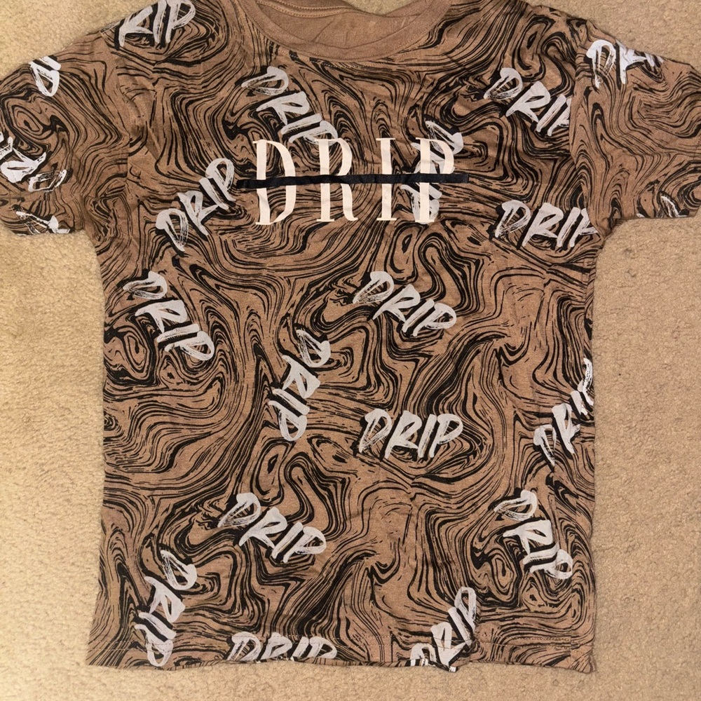 Brown Swirl Graphic Tee for Kids